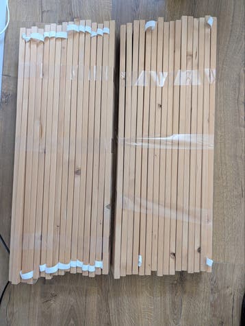 Lattenbodem houten latten, 2 stuks 80 x 200