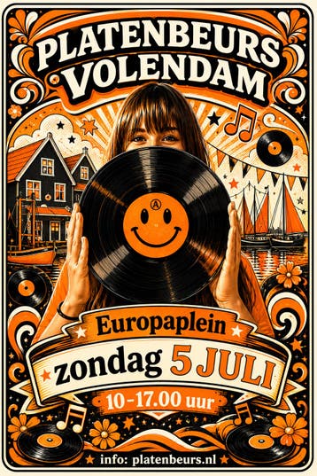 Platenbeurs Volendam zondag 5 juli Europaplein