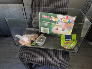 Knaagdier kooi van glas