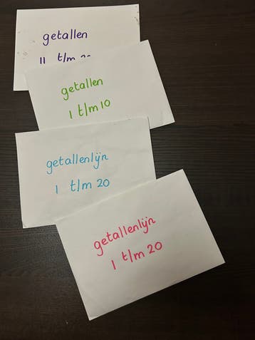 Getalkaartjes, 100-vel en getallen schrijven geoep 3