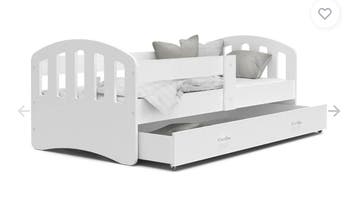 MDF Compleet Wit kinderbed met opberglade - 90x200 cm