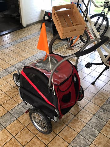 Hondenfietskar DoggyRide - Rood/Zwart gratis
