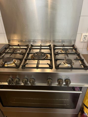 RVS Gasfornuis met Oven - 5 Pits