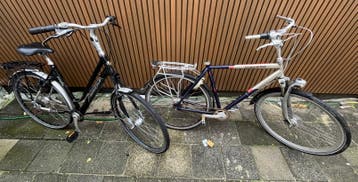 Twee opknappers fietsen - Gazelle en Goldline gazelle