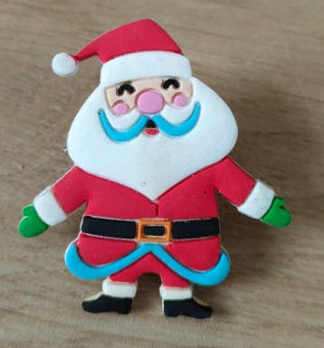 Rubberen Kerstman b.v voor pen-rietje-veters enz
