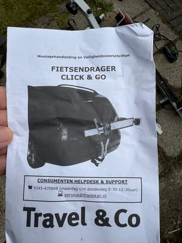 Fietsendrager weinig gebruikt