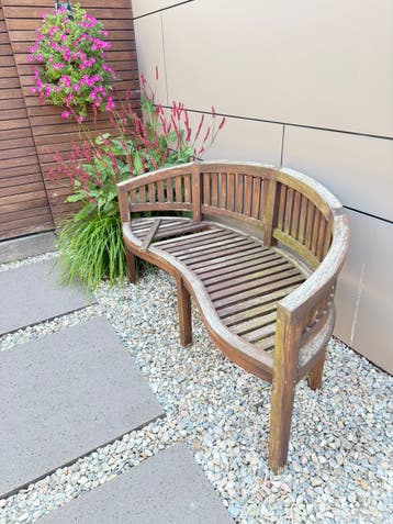 Hardhouten Tuin bankje