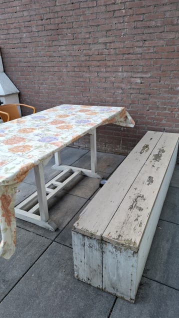 Bank voor aan tuintafel, opknapper