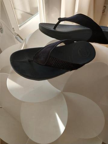 Fit Flops d.blauw + Swarovski, maat 38