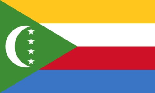Comoren vlag 90 x 150 cm afrikaanse vlaggen, Diversen, Vlaggen en Wimpels, Nieuw, Ophalen of Verzenden