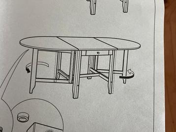 Inklapbare tafel, Gamleby Ikea, grenen hout - afbeelding 7 Inklapbare tafel, Gamleby Ikea, grenen hout - afbeelding 7