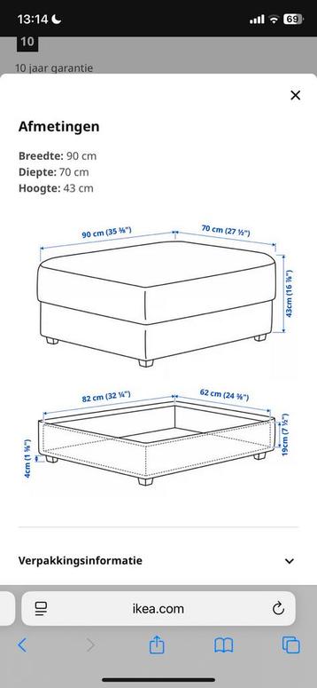 IKEA KIVIK 3-zitsbank + bijpassende voetenbank - afbeelding 5 IKEA KIVIK 3-zitsbank + bijpassende voetenbank - afbeelding 5