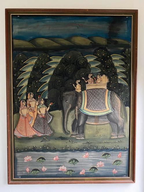 Arabisch Oosters Indiaas schilderij, Antiek en Kunst, Kunst | Schilderijen | Klassiek, Ophalen of Verzenden