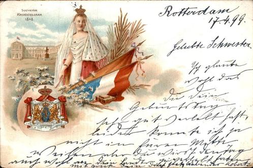 Rotterdam - Litho - 1899 Kroningsjaar, Verzamelen, Ansichtkaarten | Nederland, Gelopen, Zuid-Holland, Voor 1920, Ophalen of Verzenden
