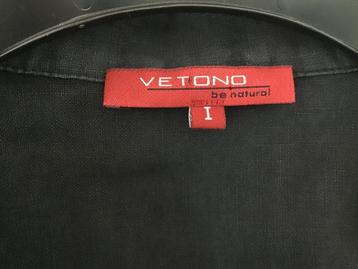 Vetono be natural1 zwarte tuniek/ jurk met lange mouw