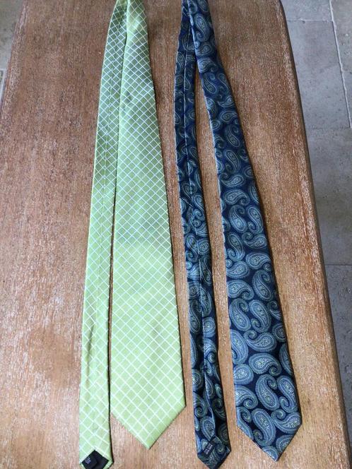 Vintage stropdas, 100% zijde, Paisley motief., Kleding | Heren, Stropdassen, Zo goed als nieuw, Groen, Ophalen of Verzenden