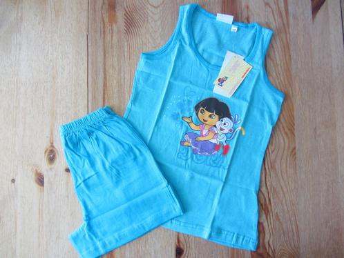 Nieuwe blauwe shortama met Dora maat 116-122, Kinderen en Baby's, Kinderkleding | Maat 116, Nieuw, Meisje, Nacht- of Onderkleding