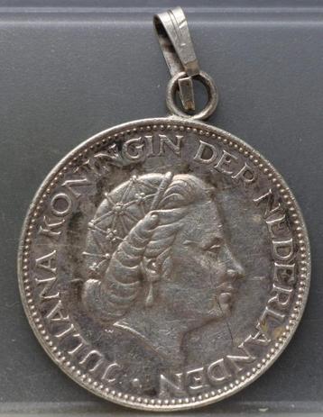Zilveren rijksdaalder 1960 - 2 1/2 gulden 1960 als hanger
