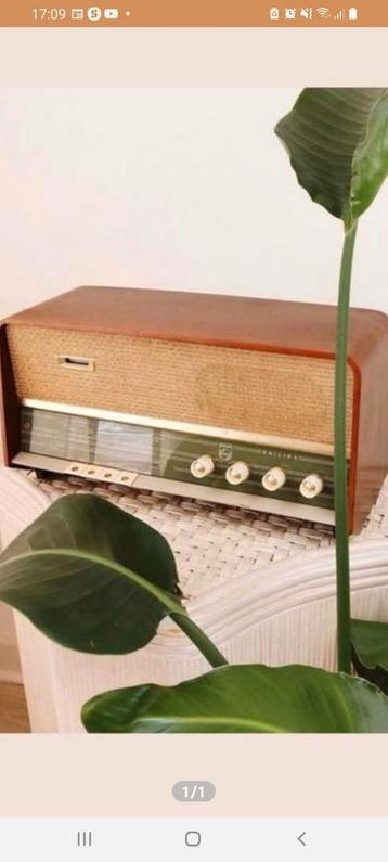 Antieke vintage Philips radio 