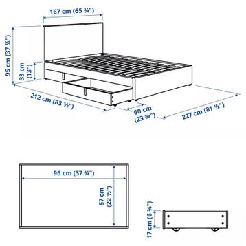 IKEA GLADSTAD bed 160x200 + LONSET lattenbodems - afbeelding 6 IKEA GLADSTAD bed 160x200 + LONSET lattenbodems - afbeelding 6