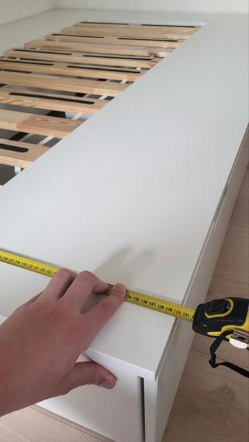 Wit Nordli bed met lades IKEA - afbeelding 3 Wit Nordli bed met lades IKEA - afbeelding 3