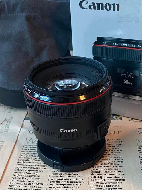 Prachtige Canon 50 mm F1.2 USM-lens, Audio, Tv en Foto, Fotografie | Lenzen en Objectieven, Zo goed als nieuw, Standaardlens, Ophalen of Verzenden