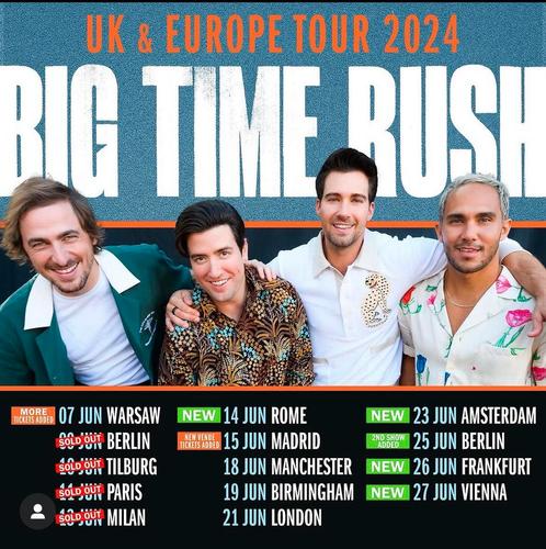 6x Big Time Rush BTR Concert Tickets — AFAS Amsterdam, Tickets en Kaartjes, Concerten | Pop, Drie personen of meer