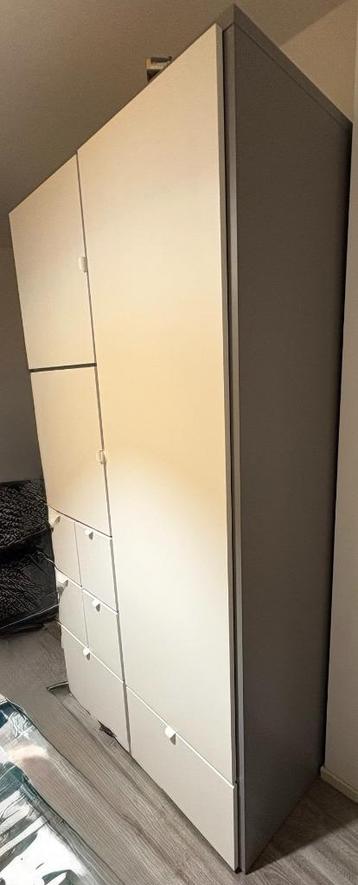 IKEA VISTHUS Wardrobe, grey/white, 122x59x216 cm - afbeelding 3 IKEA VISTHUS Wardrobe, grey/white, 122x59x216 cm - afbeelding 3