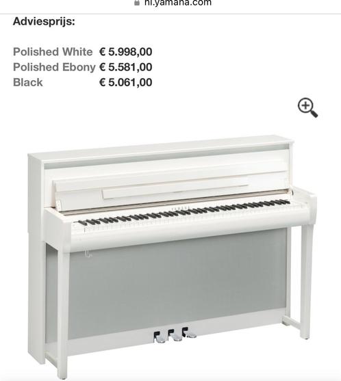 Yamaha CLP685 polished white, Muziek en Instrumenten, Piano's, Zo goed als nieuw, Piano, Wit, Digitaal, Hoogglans, Ophalen of Verzenden