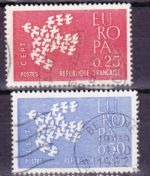 Europa CEPT Frankrijk 1961 MiNr. 1363-1364 gestempeld, Postzegels en Munten, Postzegels | Europa | Frankrijk, Gestempeld, Verzenden