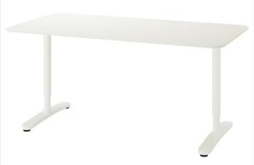 Ikea BEKANT bureau, wit, 160x80 cm en in hoogte verstelbaar - afbeelding 1 Ikea BEKANT bureau, wit, 160x80 cm en in hoogte verstelbaar - afbeelding 1