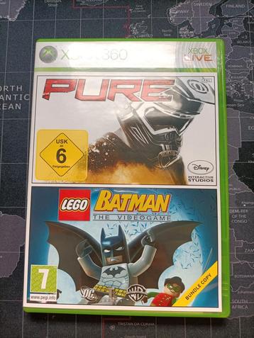 XBOX 360 II PURE & LEGO BATMAN BUNDLE II ORIGINEEL 