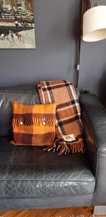 Zaalberg wollen deken  vintage plaid met franjes 120x180