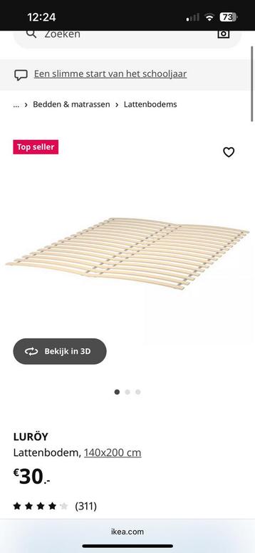 Askvoll bedframe IKEA 140x200 cm - afbeelding 4 Askvoll bedframe IKEA 140x200 cm - afbeelding 4