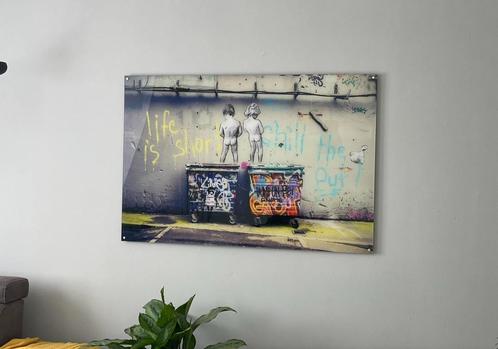 4 Banksy schilderijen (print) op canvas ( +1 Marilyn Monroe), Huis en Inrichting, Woonaccessoires | Schilderijen, Tekeningen en Foto's