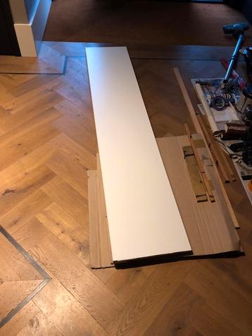 Legplank - bureaublad 35 x 185 cm en 37 mm dik