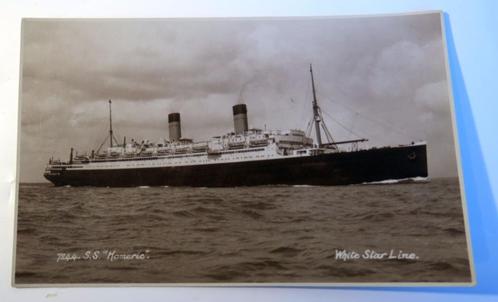 Homeric White Star Line originele ansichtkaart uit 1930, Verzamelen, Scheepvaart, Gebruikt, Kaart, Foto of Prent, Motorboot, Ophalen of Verzenden