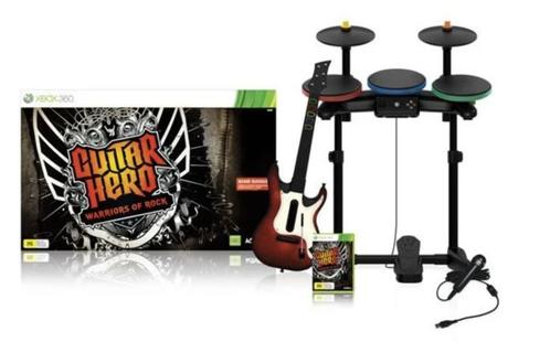XBox 360 :Guitar Hero: Warriors of Rock Band Pack, Spelcomputers en Games, Games | Xbox 360, Gebruikt, Muziek, 3 spelers of meer