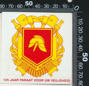 Sticker: Brandweer Nijmegen - 125 Jaar paraat voor uw veilig