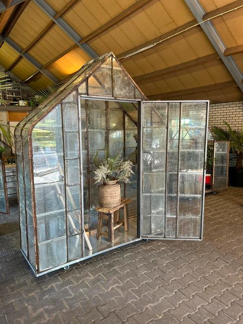 Kas greenhouse 200 x 75 x 250 cm handgemaakt uniek, Tuin en Terras, Kassen, Gebruikt, Kweekkas, Staal, Glas, Ophalen of Verzenden