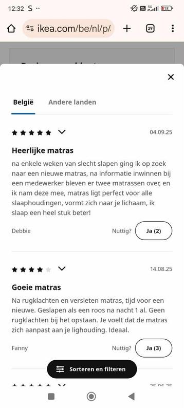 Matras 90x200 ikea anneland - afbeelding 3 Matras 90x200 ikea anneland - afbeelding 3