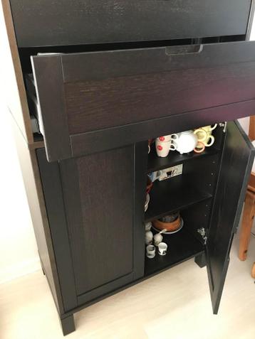 Dressoir IKEA Effektiv Kast + opzetkast / Dressoirkast Zwart - afbeelding 2 Dressoir IKEA Effektiv Kast + opzetkast / Dressoirkast Zwart - afbeelding 2
