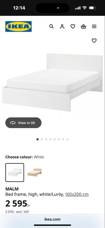 Ikea MALM bedframe 160x200 - afbeelding 1 Ikea MALM bedframe 160x200 - afbeelding 1