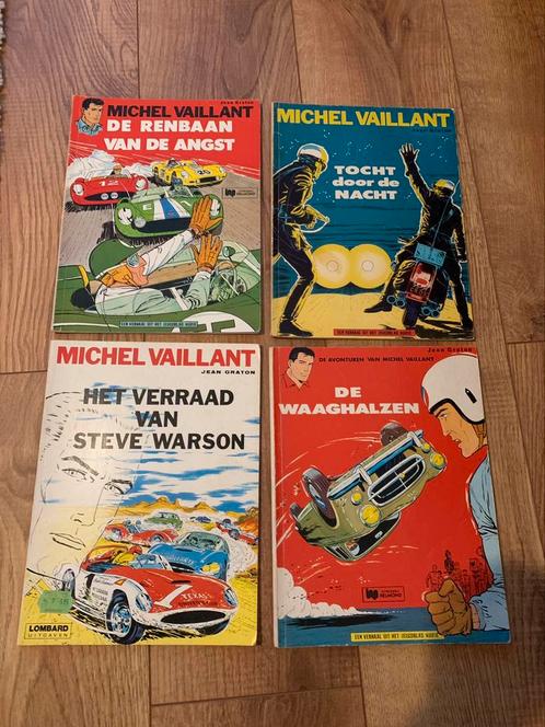 4 stuks vintage Michel Vaillant stripboeken, Boeken, Stripboeken, Zo goed als nieuw, Meerdere stripboeken, Ophalen of Verzenden
