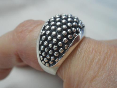 Zilveren modernist ring maat 16,5 nr.069, Sieraden, Tassen en Uiterlijk, Ringen, Zo goed als nieuw, Dame, Kleiner dan 17, Zilver
