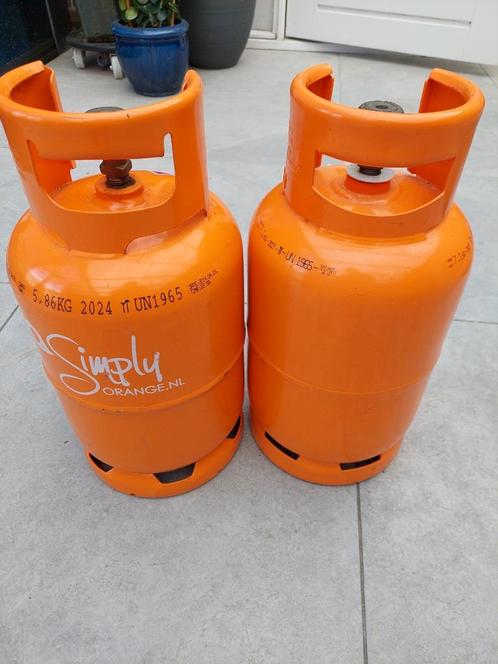 2 gasflessen simply orange (beiden in 1 koop), Caravans en Kamperen, Kampeeraccessoires, Zo goed als nieuw, Ophalen