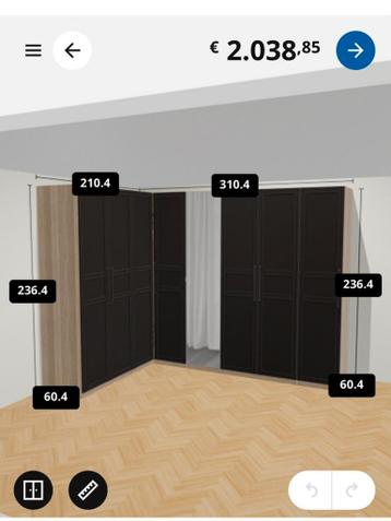 Pax kast IKEA, grote hoek kast - afbeelding 3 Pax kast IKEA, grote hoek kast - afbeelding 3