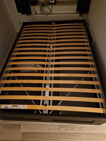 Ikea Brimnes Bed 140x200 + Lattenbodem - afbeelding 1 Ikea Brimnes Bed 140x200 + Lattenbodem - afbeelding 1