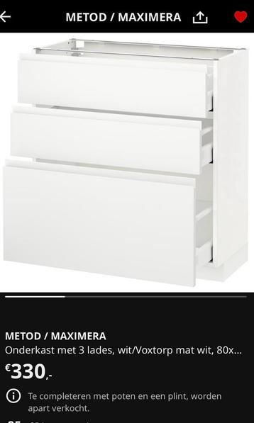 IKEA Metod Keukenkast 80x37x80 met Voxtorp lades - afbeelding 3 IKEA Metod Keukenkast 80x37x80 met Voxtorp lades - afbeelding 3