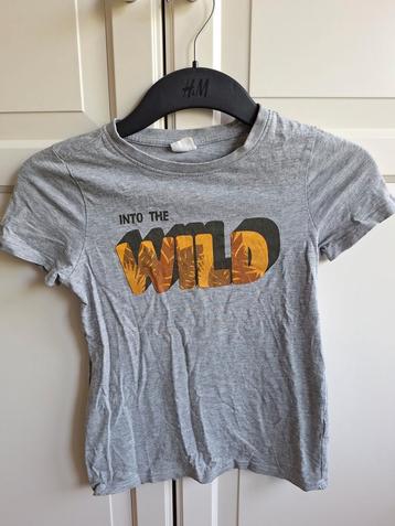 HEMA Kids t-shirt Into the Wild grijs maat 134-140